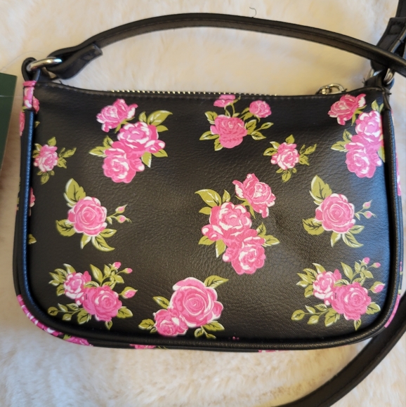 wild fable Bags Nwt Wild Fable Black Rose Mini Crossbody Purse